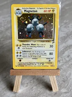 Pokemon TCG *SWIRL* Magneton 009/130 Base Set 2 Holo (English) - MP - Image 1