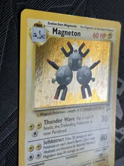 Pokemon TCG *SWIRL* Magneton 009/130 Base Set 2 Holo (English) - MP - Image 4