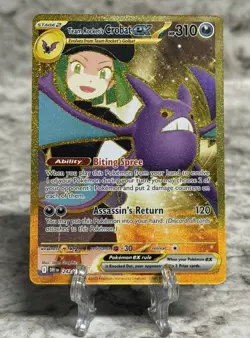 Team Rocket's Crobat ex 242/182 Gold Destined Rivals Hyper Rare Pokemon NM - Image 1