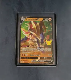 Zamazenta V Full Art Holo Rare - Celebrations Pokemon TCG Trading Card 16/25 NM - Image 1