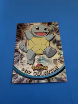 Topps Pokemon #07 Squirtle HOLO/FOIL CARD - TV Animation Edition, 1999, NM - Image 2
