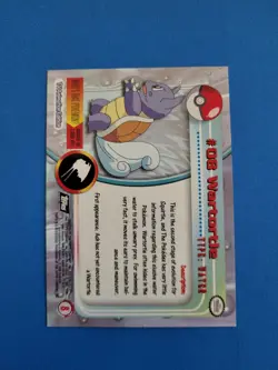 Topps Pokemon #08 Wartortle HOLO/FOIL CARD - TV Animation Edition, 1999, NM - Image 3
