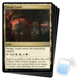 SAVAGE LANDS X4 Streets Of New Capenna: Commander Magic MTG MINT CARD - Image 1