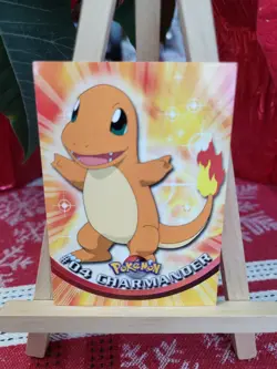 Topps Pokemon #04 Charmander - TV Animation Edition Card, 1999, NM - Image 1