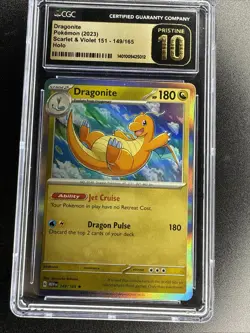 Dragonite 149/165 Sv2a: Pokemon Card 151 Holo (Japanese) CGC 10 PRISTINE - Image 1