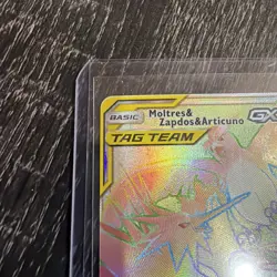 Pokemon TCG Moltres Zapdos Articuno GX Card 69/68 Secret Rainbow Hidden Fates - Image 5
