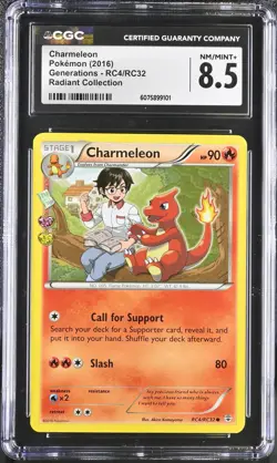 CGC 8.5 Charmeleon 2016 Generations RC4/RC32 Radiant Collection Pokemon Card - Image 1