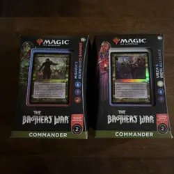 MTG Brothers War BRO Set of 2 Commander Deck Iron Alliance & Burnished Banner - Image 1