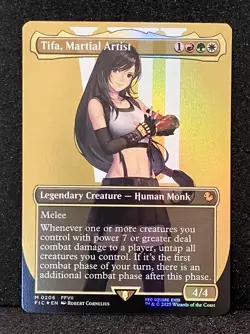 Tifa, Martial Artist Borderless FOIL FIC206 MTG Commander Final Fantasy A+ NICE - Image 2