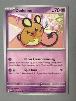 Pokemon TCG * SV Paldean Fates * 36/91 Dedenne Common * FRESH PK - Image 1