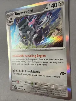 Pokemon TCG * SV Paldean Fates * 65/91 Revavroom REVERSE HOLO Rare * FRESH PK - Image 2