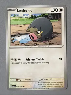 Pokemon TCG * SV Paldean Fates * 71/91 Lechonk Common * FRESH PK - Image 1