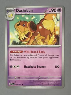 Pokemon TCG * SV Paldean Fates * 39/91 Dachsbun Uncommon * FRESH PK - Image 1