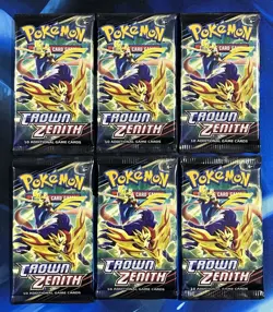 Pokemon Crown Zenith Booster Pack Lot X6 2023 Sword & Shield Nm Mint Giratina - Image 1
