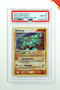 Pokemon PSA 10 Machamp #9 Holo Ex Leggende Nascoste 2005 Italiano - Image 1