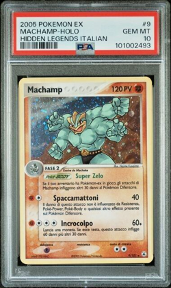 Pokemon PSA 10 Machamp #9 Holo Ex Leggende Nascoste 2005 Italiano - Image 2