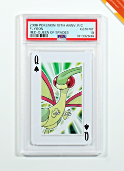 Pokemon PSA 10 Flygon Red-Queen Of Spades 10th Anniversary Poker 2006 Japanese - Image 1