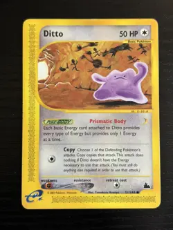 2003 Pokemon TCG Ditto E-Series Skyridge 51/144 Regular Non-holo LP - Image 1