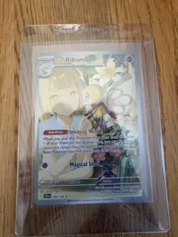 Pokemon TCG Lillie's Ribombee 164/159 Journey Together Holo Illustration Rare NM - Image 1