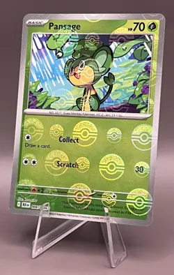 004/086 Pansage - SV Black Bolt - Pokeball Reverse Holo NM Pokemon - Image 1