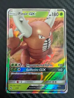 Pokemon TCG Pinsir GX Hidden Fates 6/68 Ultra Rare LP - Image 1