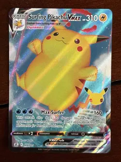 Pokemon Celebrations Surfing Pikachu Vmax 009/025 Full Art Rare - Image 1