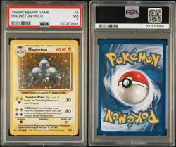 Pokemon Magneton 9/102 PSA 7 NM Base Set Unlimited Holo Rare 1999 WOTC - Image 3