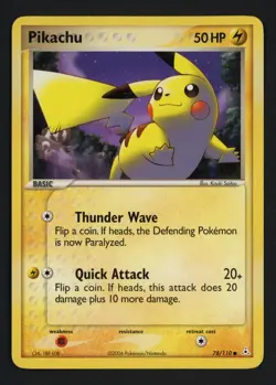 Pikachu 78/110 Holon Phantoms Common Pokemon TCG - Image 1
