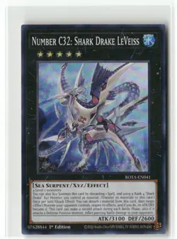 Yugioh Number C32: Shark Drake LeVeiss ROTA-EN041 Super Rare 1st Ed NM - Image 1