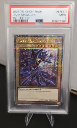 Yugioh - Dark Magician Quarter Century Secret Rare - RA04-EN001 - MINT PSA 9 - Image 1