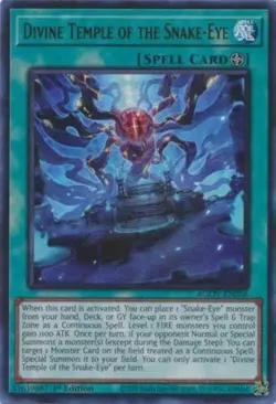 *** DIVINE TEMPLE OF THE SNAKE EYE *** 1ST EDITION ULTRA RARE AGOV-EN056 YUGIOH! - Image 1
