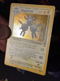 Pokemon Cards Magneton 9/130 Holo Rare Base Set 2 - (NM-) *SWIRL* - Image 3