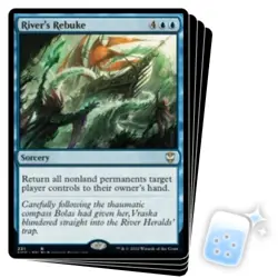 RIVER'S REBUKE X4 Streets Of New Capenna: Commander Magic MTG MINT CARD - Image 1