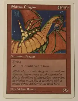 Magic The Gathering MTG JUZAM DJINN SHIVAN DRAGON ERHNAM EFREET Oversize Jumbo - Image 3