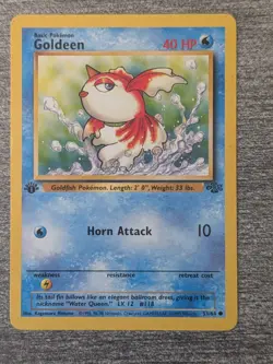 Goldeen 1st Ed. Pokemon Jungle #53 1999 TCG - 124 - Image 1