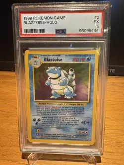 1999 POKEMON 2/102 BLASTOISE HOLO PSA 5 - Image 1