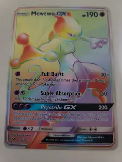 Mewtwo GX Full ART Secret Rare 76/73 Pokemon Shining Legends NM - Image 1