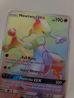 Mewtwo GX Full ART Secret Rare 76/73 Pokemon Shining Legends NM - Image 2