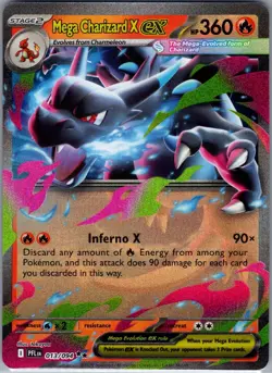Mega Charizard X ex - 013/094 ME02: Phantasmal Flames - Pokemon Card - NM - Image 1