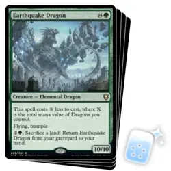 EARTHQUAKE DRAGON X4 Commander Legends: Battle For Baldur's Gate Magic MTG CARD - Image 1