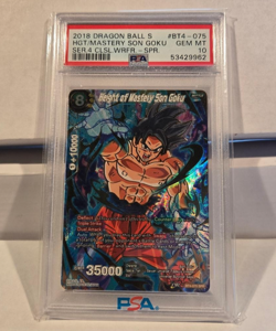 Dragon Ball Super Card Game Mastery Goku Height #BT4-075 Special Rare PSA 10 - Image 1