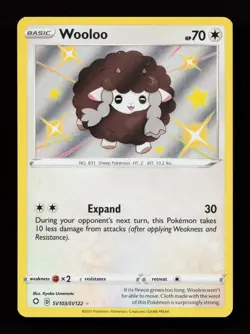 Wooloo SV103/SV122 Shiny Holo Rare Shining Fates: Shiny Vault Pokemon Card - Image 1