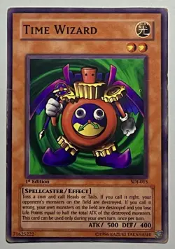 Time Wizard SDJ-015 (MP) 1st Edition Common 2002 Yu-Gi-Oh! Card TCG - Image 1