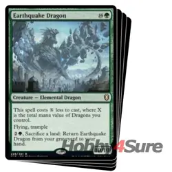 Earthquake Dragon X4 M/NM Magic MTG Commander Legends: Battle For Baldur's Gate - Image 1