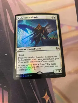 MTG - RIGHTEOUS VALKYRIE - RARE - FOIL - KHM - NM - Image 1