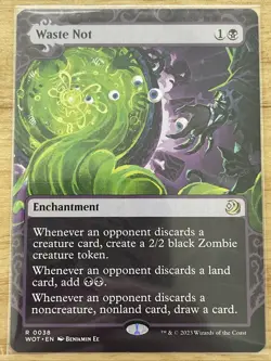 MTG Waste Not 0038 WOT NM/M Magic the Gathering EN Rare Enchantment Black - Image 1