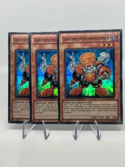3x JUNK SYNCHRON GERMAN SUPER RARE AC11-DE001 LIGHT PLAY YUGIOH FOREIGN PLAYSET - Image 1