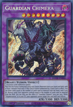 Yugioh! Guardian Chimera - BACH-EN040 - Secret Rare - 1st Edition Near Mint, Eng - Image 1