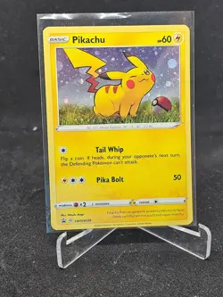 Pokemon Card Pikachu SWSH039 Sword & Shield Black Star Promo - Image 1