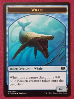 Magic The Gathering COMMANDER 2014 C14 WHALE ZOMBIE token card MTG - Image 1